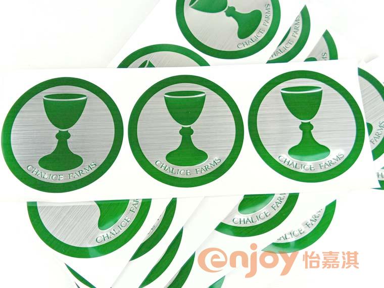 拉絲銀不干膠